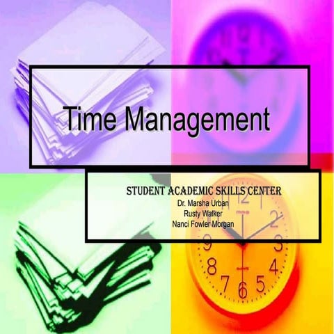 how to manage time effectively simple