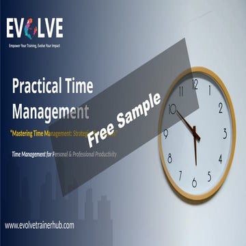 Time Management Free Sample 2025 from Evolve