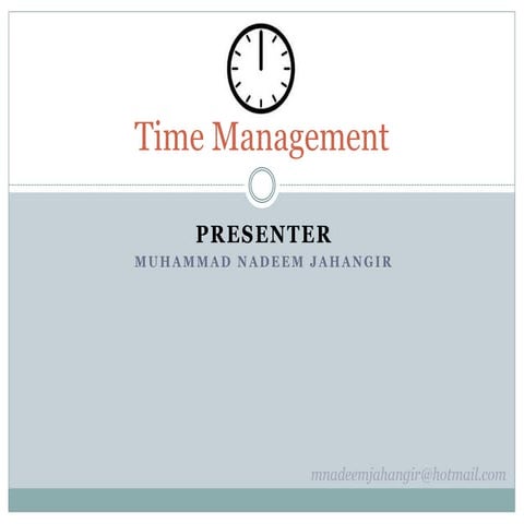 Time management Short Presentation