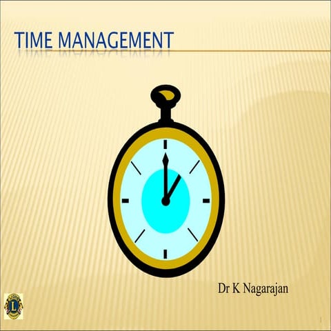 Presentation on time management | PPTX