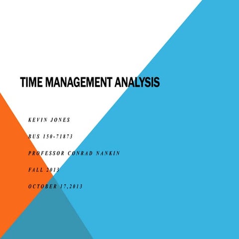 Time management analysis