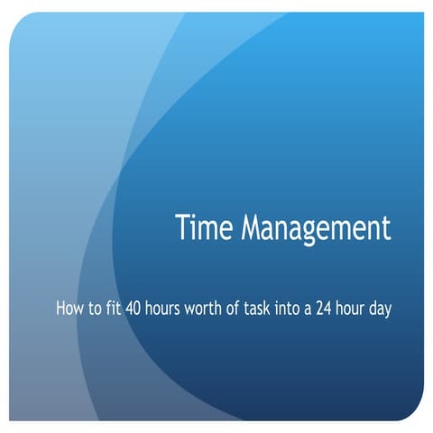Time management edit