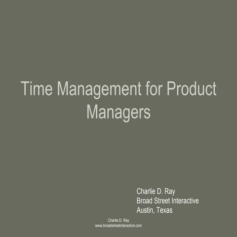 Time Management For Product Managers