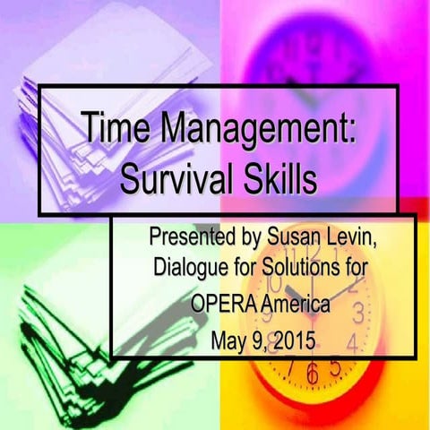 Time Management Skills Workshop | Susan Levin