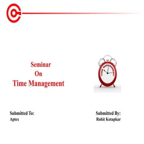 Time Management by Rohit Kotapkar