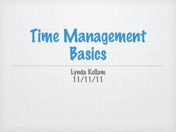 Time Management Webinar