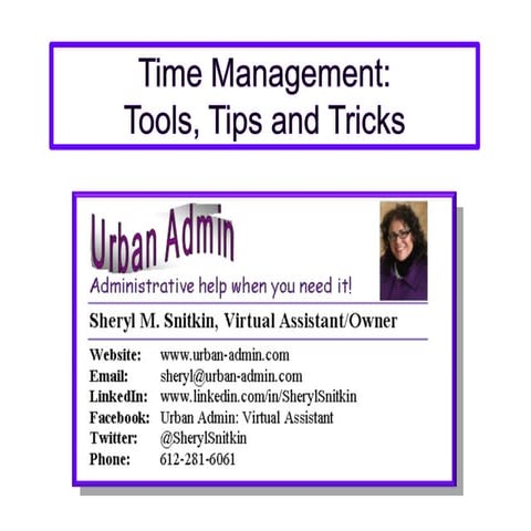 Download my FREE Time Management Presentation