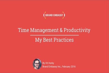 Time Management & Productivity -  Best Practices