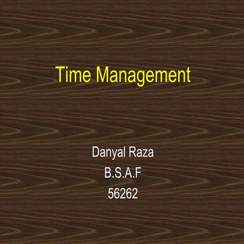 Time Management Slide Show Ppsx