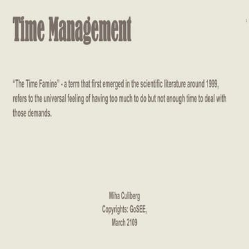 Time management slide share