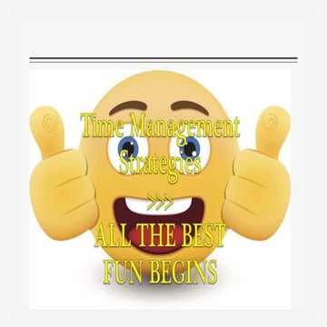 Time management strategies