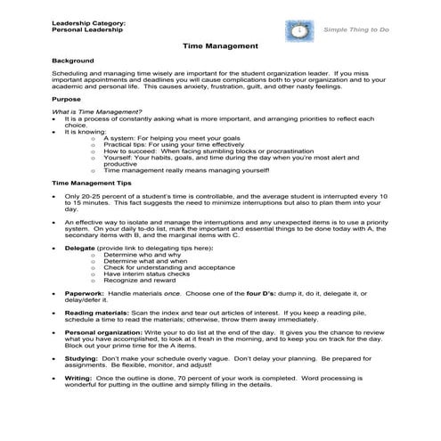 Time management tips