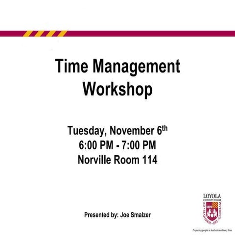 Time Management Workshop