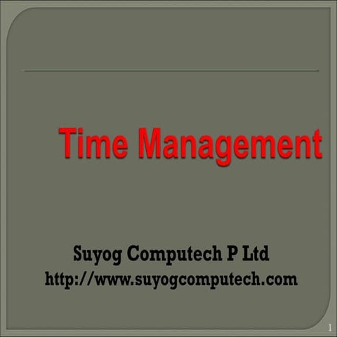 Time managemet  Tool