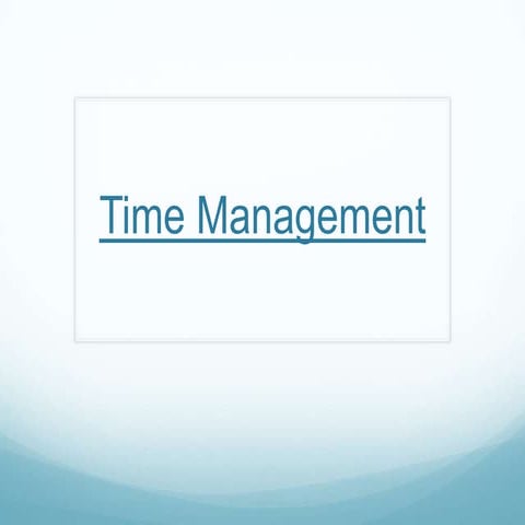 Time managment