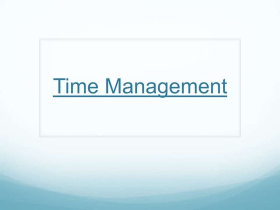 Time Managment | PPT