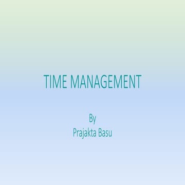 Time Managment  for academicians