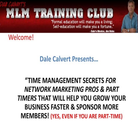Time mangement for network marketing pros final