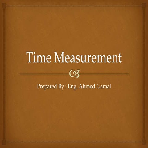 Time measurement