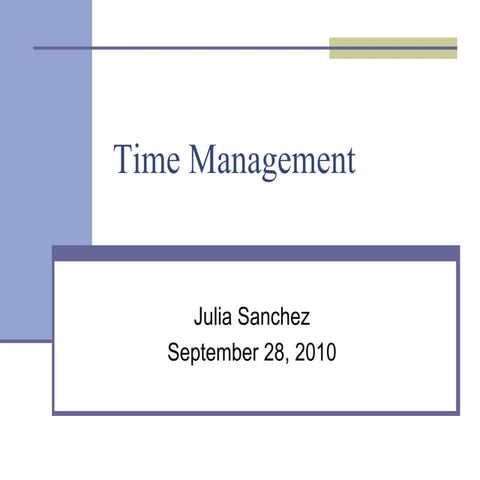 Time Management
