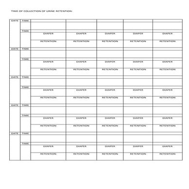 Time of collection of urine retention | DOCX