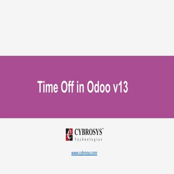 Time Off in Odoo 13