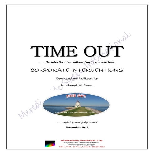 Time Out Corporate Series November 2012