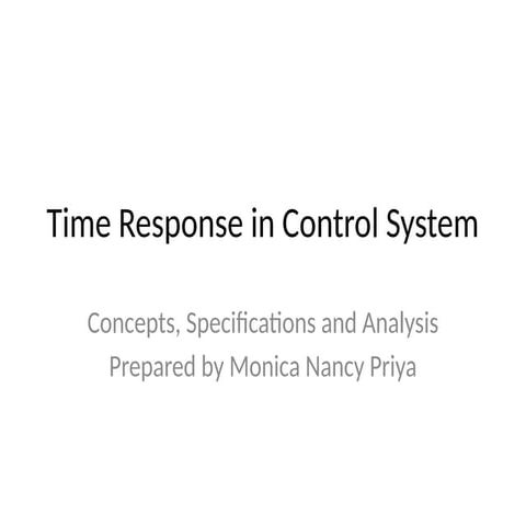 first order and second order controlsystem | PPTX