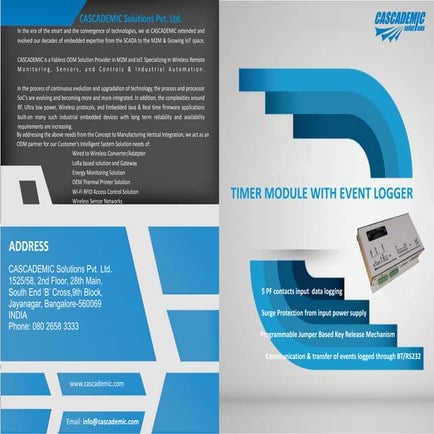 Timer module with event logger