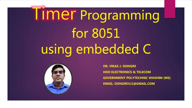 Timer programming for 8051 using embedded c