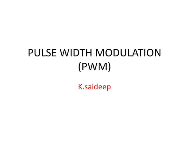 Timers and pwm