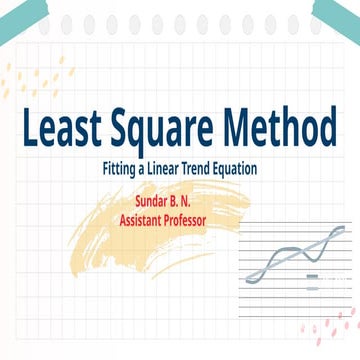 Time Series Analysis - Least Square Method Fitting a Linear Trend Equation