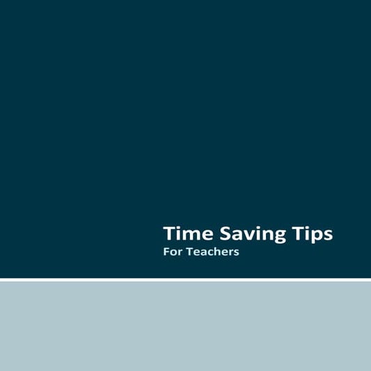 Time saving tips for college instructors