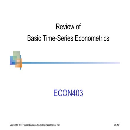 Review of Time series (ECON403)