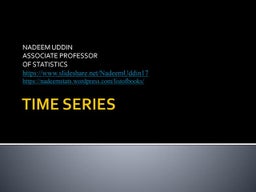 Data Science - Part X - Time Series Forecasting | PPT