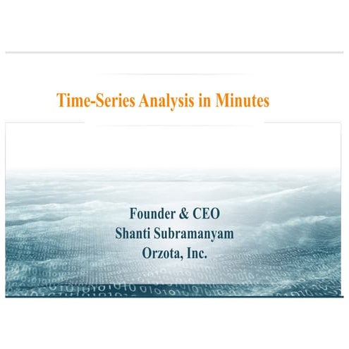 Time-series Analysis in Minutes