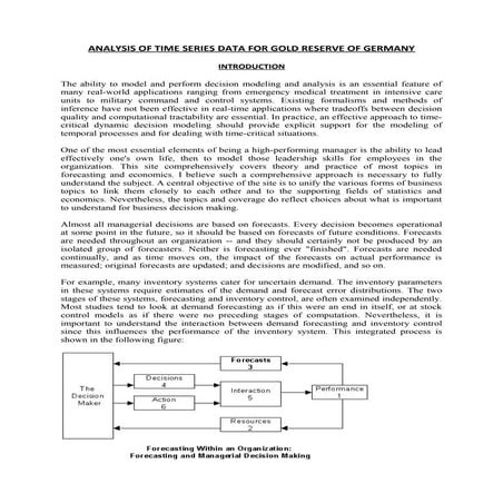 Time series analysis