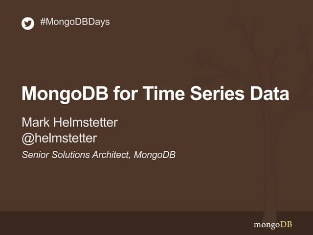 MongoDB for Time Series Data: Setting the Stage for Sensor Management