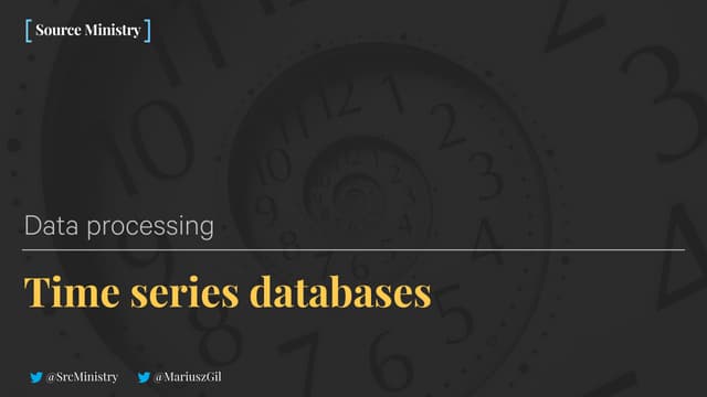 Time series databases