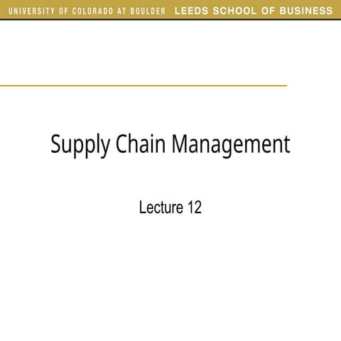 Time Series Forecasting in Supply Chain Management