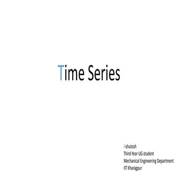 Time series Modelling Basics