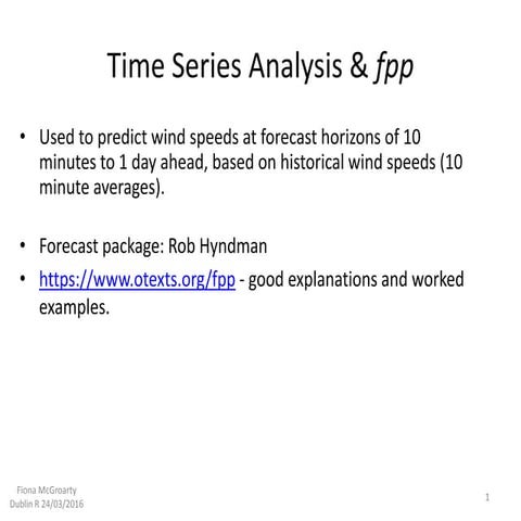 Time series Analysis & fpp package