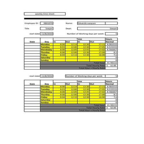 Timesheet | PDF