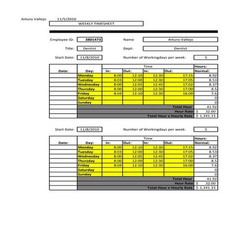 Timesheet | PDF