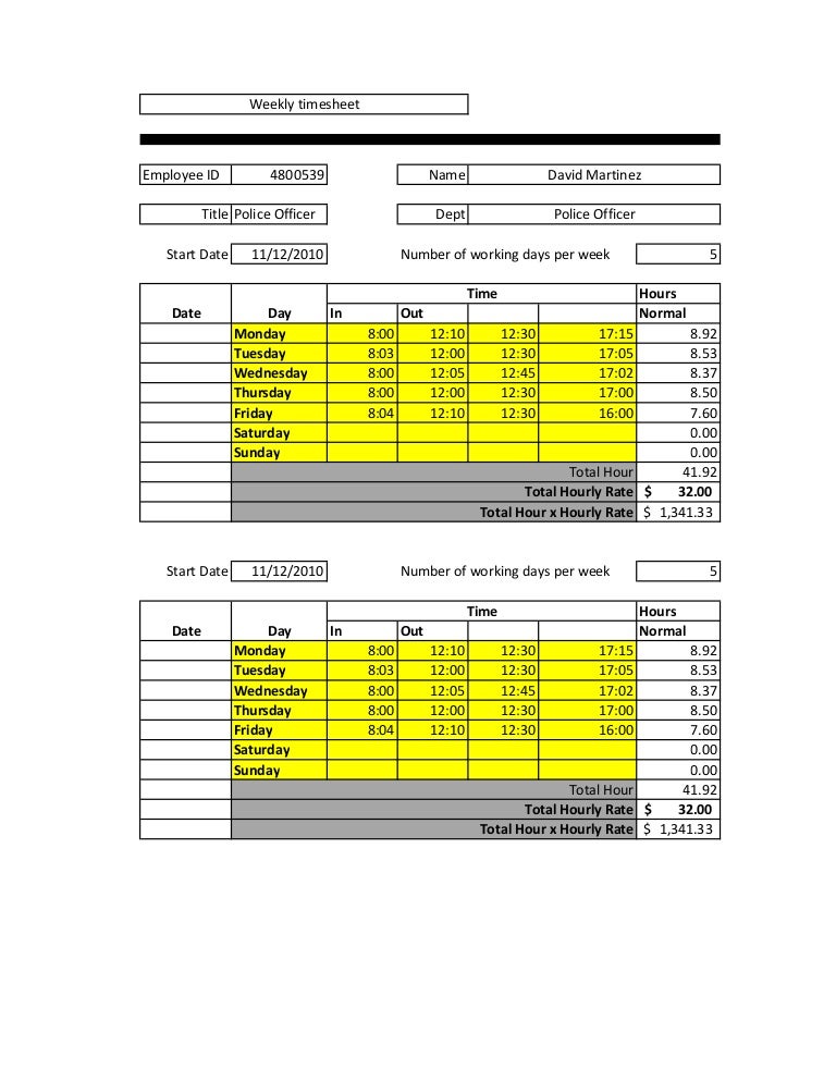 timesheet