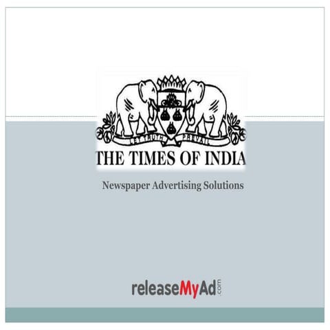 Times of India Newspaper Advertisement Solution | PPTX