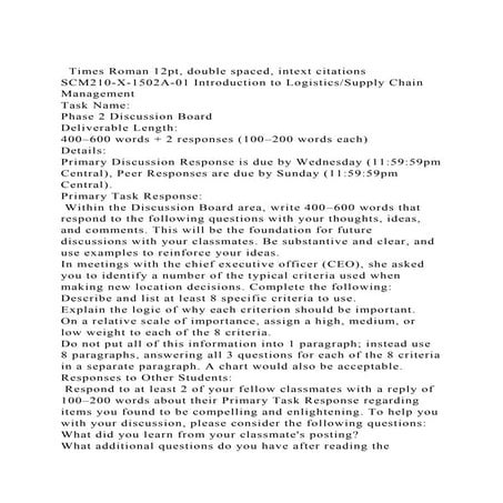 Times Roman 12pt, double spaced, intext citationsSCM210-X-1502.docx