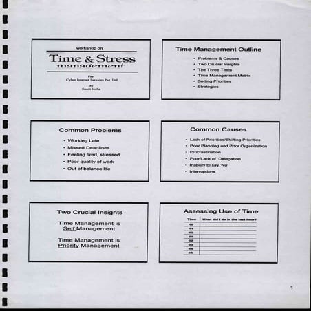 Time & stress management