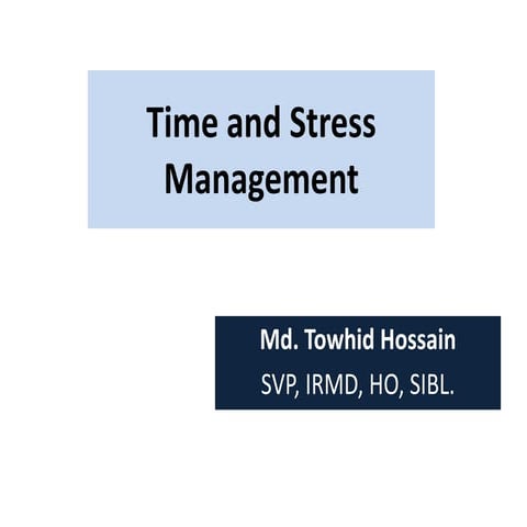 Time & stress management
