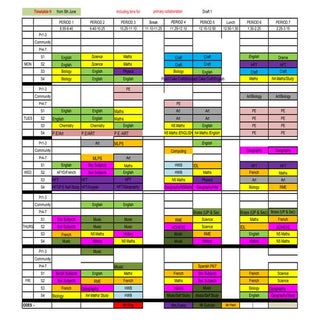 Timetable from 5 june 17